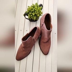 Lucky Brand Saucie Womens Comfort Insole Pointed Toe Ankle Boots, Antler Jupiter